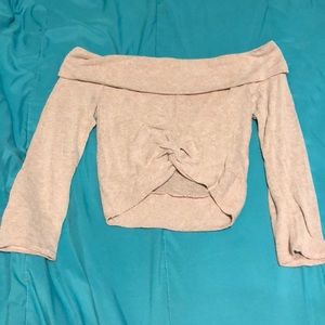 Light pink crop top.